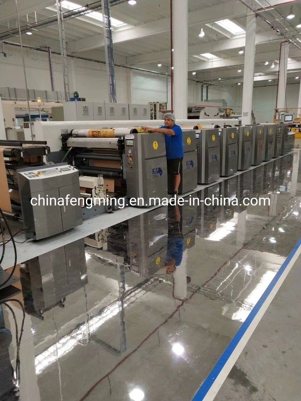 Скорость печати 200 м/мин Флексо-печать для 8 цветов изготовлена в Fengming Machinery